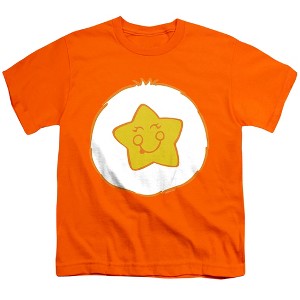 Care Bears Laugh A Lot Bear Belly Kids T Shirt For Youth  Orange  X Large - 1 of 4