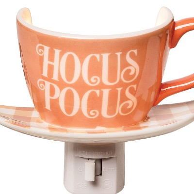 Hocus Pocus Orange Ceramic Teacup Night Light
