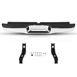 VEVOR Rear Step Bumper, Compatible with 1995-2004-Toyota Tacoma, Chrome Steel Back Bumper, without Sensor Holes, for TO1102215,Black - 1 of 4