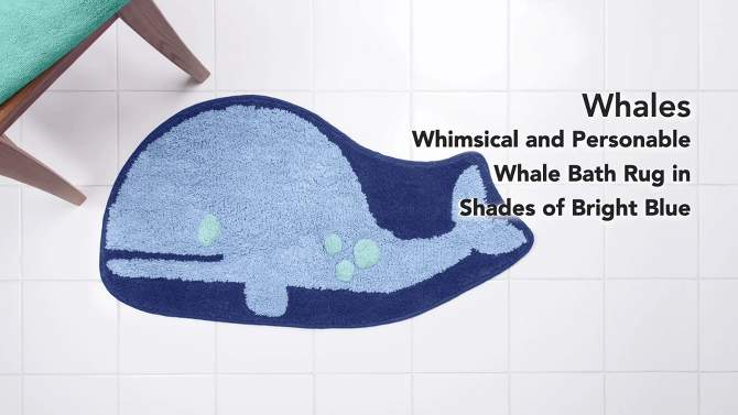 Whales Kids&#39; Bath Rug - Allure Home Creations, 2 of 6, play video