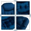 KTMBDW Fabric Lazy Chair with Foldable Ottoman, Accent Comfy Lounge Arm Chair and Folding Footrest Stool Set for Living Room, Bedroom, Dorm - 4 of 4
