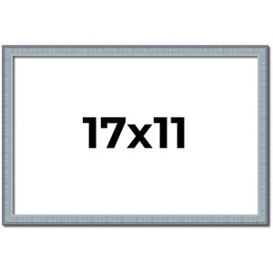 PosterPalooza | Textured Blue Picture Frame - UV Acrylic, Backing Board, Hanging Hardware Included - 1 of 4