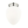 Gideon 1-Light Flush Mount Ceiling Light - Vintage Schoolhouse Glass, Dimmable, Damp Rated - 3 of 4