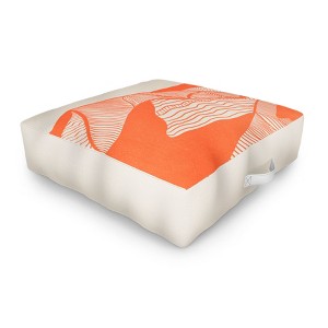 Viviana Gonzalez Vintage Mountains Line Art Outdoor Floor Cushion - Deny Designs - 1 of 2