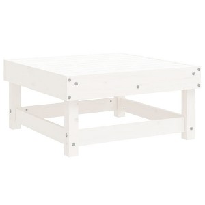 vidaXL Patio Footstool Outdoor Garden Ottoman/Versatile Coffee Table/White Pine Wood Modular Furniture for Patio, Garden, Terrace - 24"x23.8"x11.8" - 1 of 4