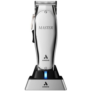Andis 12660 Professional Master Corded/Cordless Hair Trimmer, Adjustable Carbon Steel Blade Hair Clipper for Close Cutting, Silver - 1 of 4