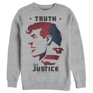 Men's Superman Truth & Justice Profile Sweatshirt - 1 of 3