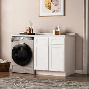 Kitchen Base Cabinet, Unassembled Cabinet with Adjustable Shelf without Top - 1 of 4