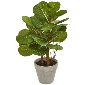Nearly Natural 22-in Fiddle Leaf Artificial Plant - 1 of 1