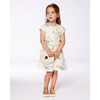 Deux par Deux Girl Printed French Terry Dress Off-White and Koala - 2 of 4