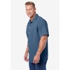 KingSize Men's Big & Tall Lightweight Stretch Mesh Piqué Button Down Shirt - 4 of 4