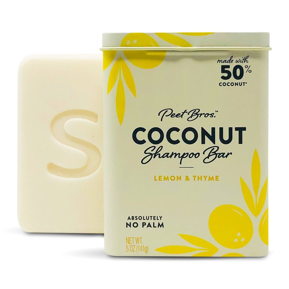 Photos - Hair Product Peet Bros. Coconut Shampoo Bar Juicy Lemon & Thyme - 5oz