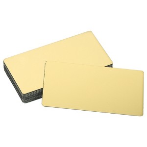 Unique Bargains Anodized Aluminium DIY Engraved Blank Nameplate Office Signages 12 Pcs - 1 of 4