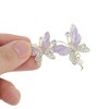 Unique Bargains Exquisite Butterfly Pendant Spring Clip Hair Clips Purple Silver Tone 1 Pc - 4 of 4