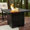 BAOURE 34" 50,000 BTU Black Steel Propane Fire Pit Table with Lid - 2-in-1 Outdoor Heater and Coffee Table for Patio, Deck, Garden - 4 of 4