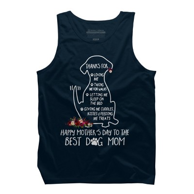 Men's Design By Humans Happy Mothers Day Best Dog Mom Thanks By MiuMiuShop Tank Top