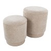 Sapphtopaz Modern Nesting Ottoman with Storage Upholstered Versatile Storage Ottoman Vanity Stool for Living Room,Bedroom - 4 of 4