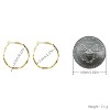 Gold-Tone Textured Hoop Earrings, Classic Statement Jewelry for Women, Daily & Styling Occasions - 4 of 4