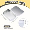 Unique Bargains Metal Anti-Oxidation Slide Top Rectangular Tin Containers 8 Pcs - 2 of 4