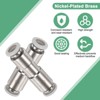 Unique Bargains Nickel Plated Brass Push To Connect One Way Quick Release Check Valve 2 Pcs - 2 of 4