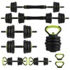 4-In-1 Adjustable Dumbbell Set 44Lbs, Multi-Function Home Gym Equipment for Strength Training, Bench Press, Squats & Push-Up Handles - 2 of 4