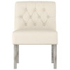 VidaXL Slipper Chair Linen Fabric Button Design - 3 of 4