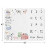 Sweet Jojo Designs Boy or Girl Gender Neutral Unisex Milestone Swaddle Baby Blanket Farm Animals - 3 of 4