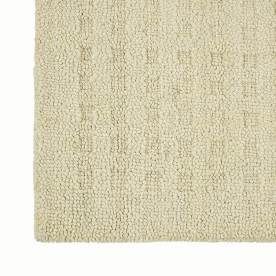 Handmade Ivory Wool Rectangular Area Rug 6'6" x 9'6"