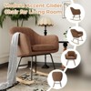 Rocking Chair Nursery, Upholstered Glider Rocking Accent Chairs, Modern Chenille Comfy Rocker Sofa for Living Room, Bedroom, Home Office, Brown - 4 of 4