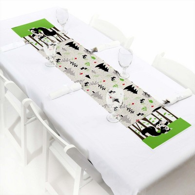 Big Dot of Happiness Little Stinker - Petite Woodland Skunk Baby Shower or Birthday Party Paper Table Runner - 12 x 60 inches