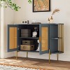 KTMBDW Sideboard Buffet Cabinet with Storage, 47.2" Fluted Shelves, Mid Century Modern Console for Living Room Kitchen - 3 of 4
