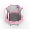 Okak 55-Inch Toddler Trampolines with Basketball Hoop, Mini Trampoline with Padding Poles and Anti-Slip Legs, Trampoline for Garden, Patio - 2 of 4