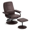 Costway Reclining Chair with Ottoman Lounge Accent Armchair Padded Seat Footrest for Bedroom - 2 of 4