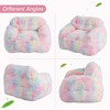 Faux Fur Bean Bag Chair, Pink Tie Dye Chair Sofa for Bedroom Foam Filled Soft Plush Cozy Lazy Sofa Beanbag for Lounging Gaming Reading - 4 of 4