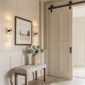 DORESshop 18 in. 2-Light Brushed Nickel Modern/Contemporary Glass Bubble LED Vanity Light Bar with 3CCT Function for Living Room - 1 of 4