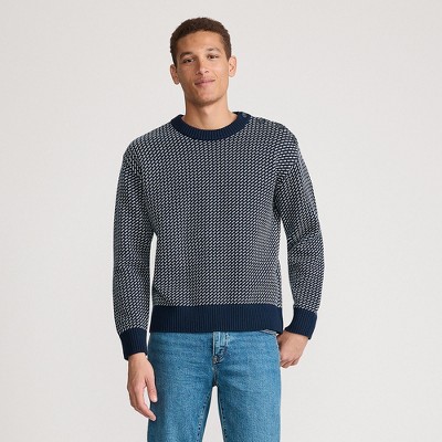 Lands' End Men's Button Up Crewneck Sweater