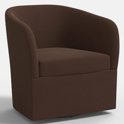 Rhea Swivel Chair in Linen Chocolate - Threshold™