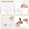 ATTOP 3 Pcs Cable Storage Organizers, Clear Cord Organizer Boxes with Lids & Detachable Dividers, Cable Storage Boxes with 10 Cable Ties - 3 of 4