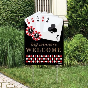 Big Dot of Happiness Las Vegas - Party Decorations - Casino Party Welcome Yard Sign - 1 of 4