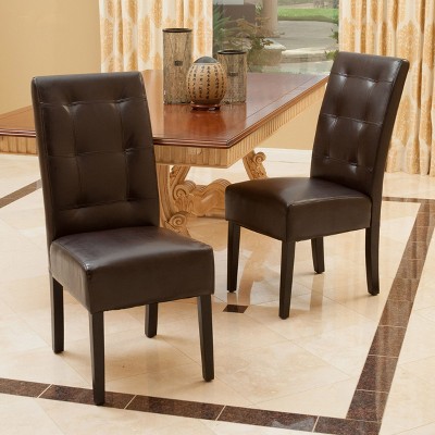 Set of 2 Upholstered HAYNES KD Dining Chair with Fabric and Wood-Christopher Knight Home
