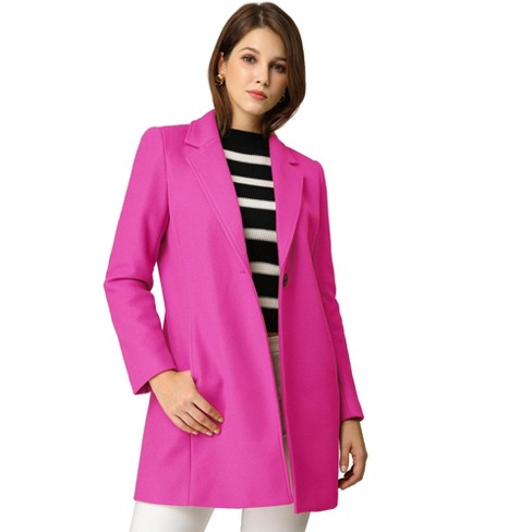 Fuchsia wool coat womens online