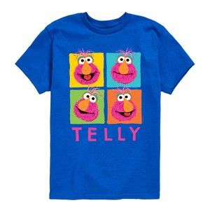 Boys' - Sesame Street - Telly Grid Short Sleeve Graphic T-Shirt - 1 of 4