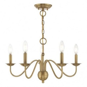 Livex Lighting Chelsea 1 - Light Pendant in  Brushed Nickel - 1 of 2
