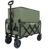 CAVINAS Expandable Dual-Layer Shopping Cart,Lightweight Folding Wagon with 100% Extra Space,Utility Cart for Camping,Shopping,Sports,Gardening - 2 of 4