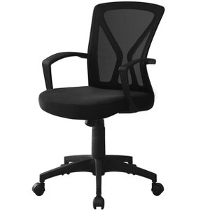NicBex Mesh Mid-Back Adjustable Height Ergonomic Home Office Chair with Black Metal Base and Wheels for Work Study - 1 of 4