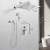 PAGED Ceiling Mounted Shower Head Luxury Shower Faucet Set with Handheld and 10" Shower head for Bathroom, Locker Room - 4 of 4