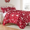 Greenland Home Fashions Peppermint Party Jacquard Matelasse Coverlet Bedding Set Red - 2 of 4