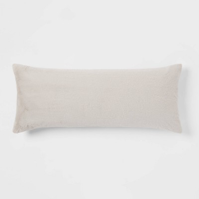 Plush Body Pillow Cover Light Gray - Room Essentials™