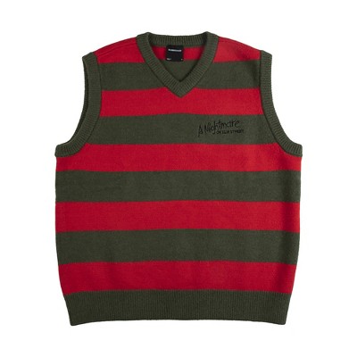 Red and clearance green striped sweater