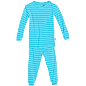 City Threads USA-Made Striped Boys and Girls Soft Pajama Set - 1 of 4
